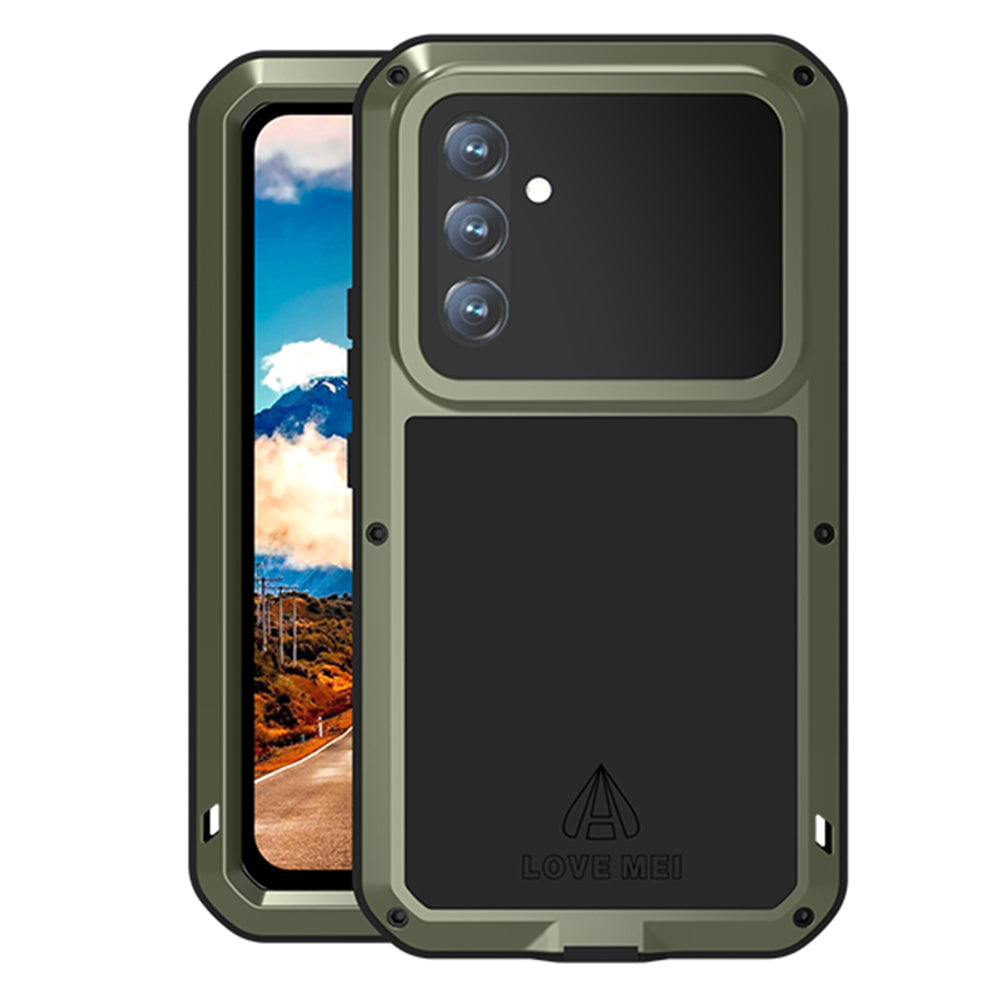 LOVE MEI For Samsung Galaxy A54 5G Metal Silicone Phone Case Full Body Protective Cover with Tempered Glass Film LOVE MEI For Samsung Galaxy A54 5G Metal Silicone Phone Case Full Body Protective Cover with Tempered Glass Film